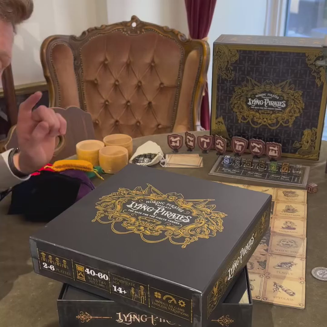 Charger la vidéo: Lying Pirates Base Game walkthrough: what is in the box and how a round is played